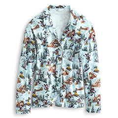 Disney Long-Sleeved Button-Down Pajama Top