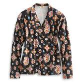 Long-Sleeved Button-Down Pajama Top