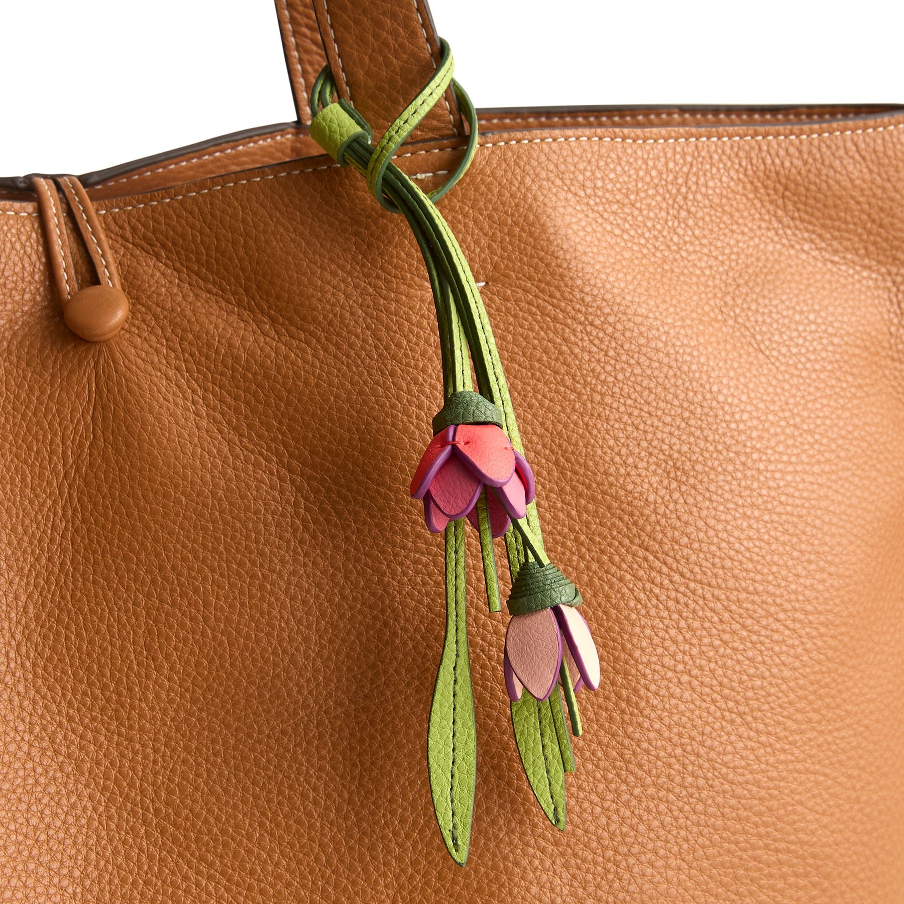 Pink Tulips Bag Charm