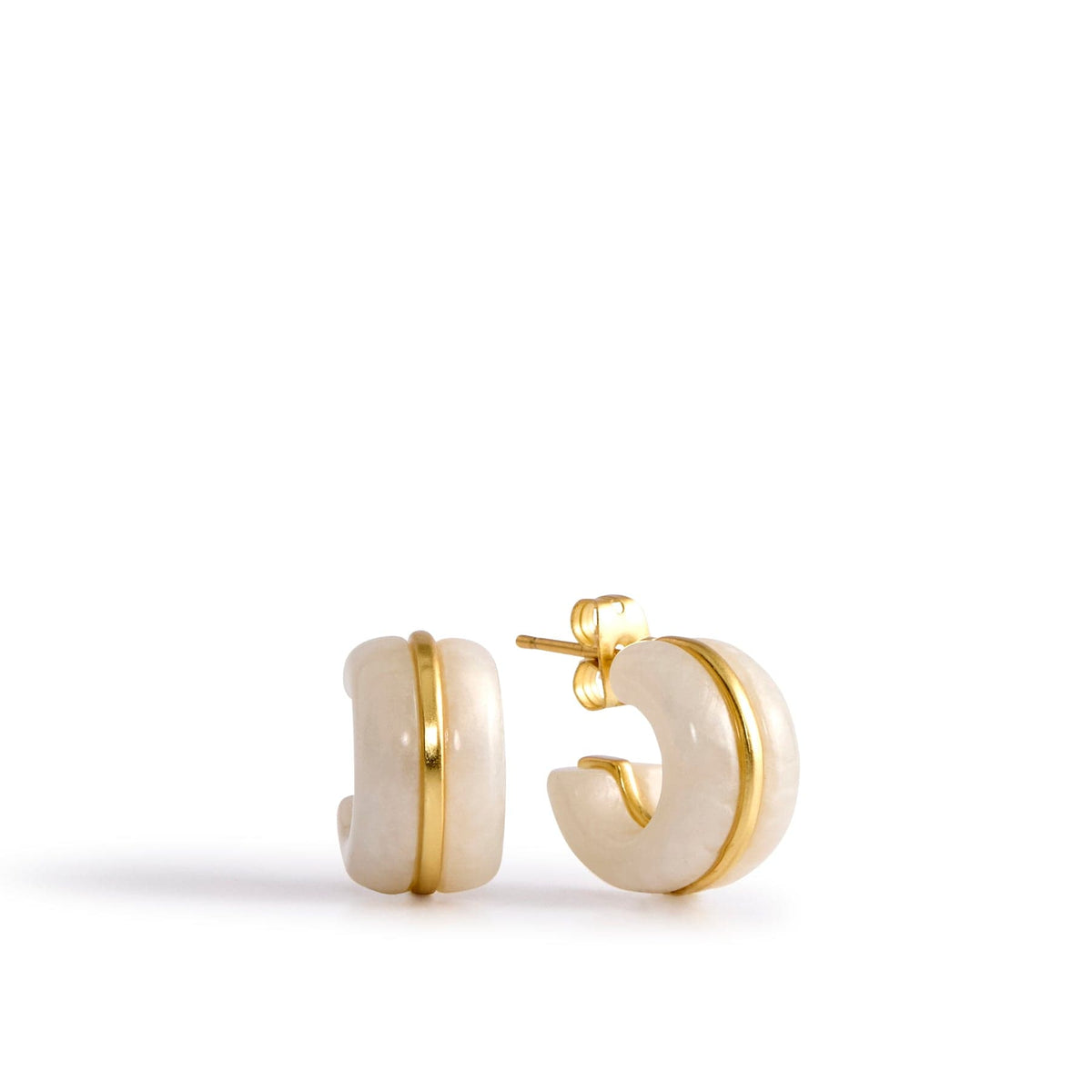 Resin Huggie Hoop Earrings